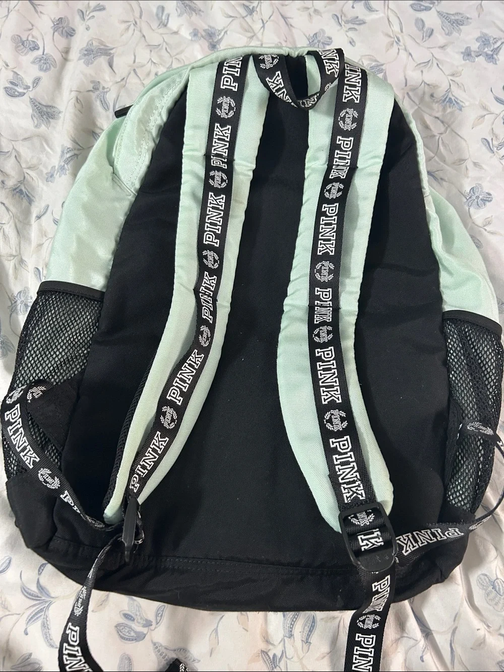 PINK Victoria's Secret Mint and Black Kids Backpack